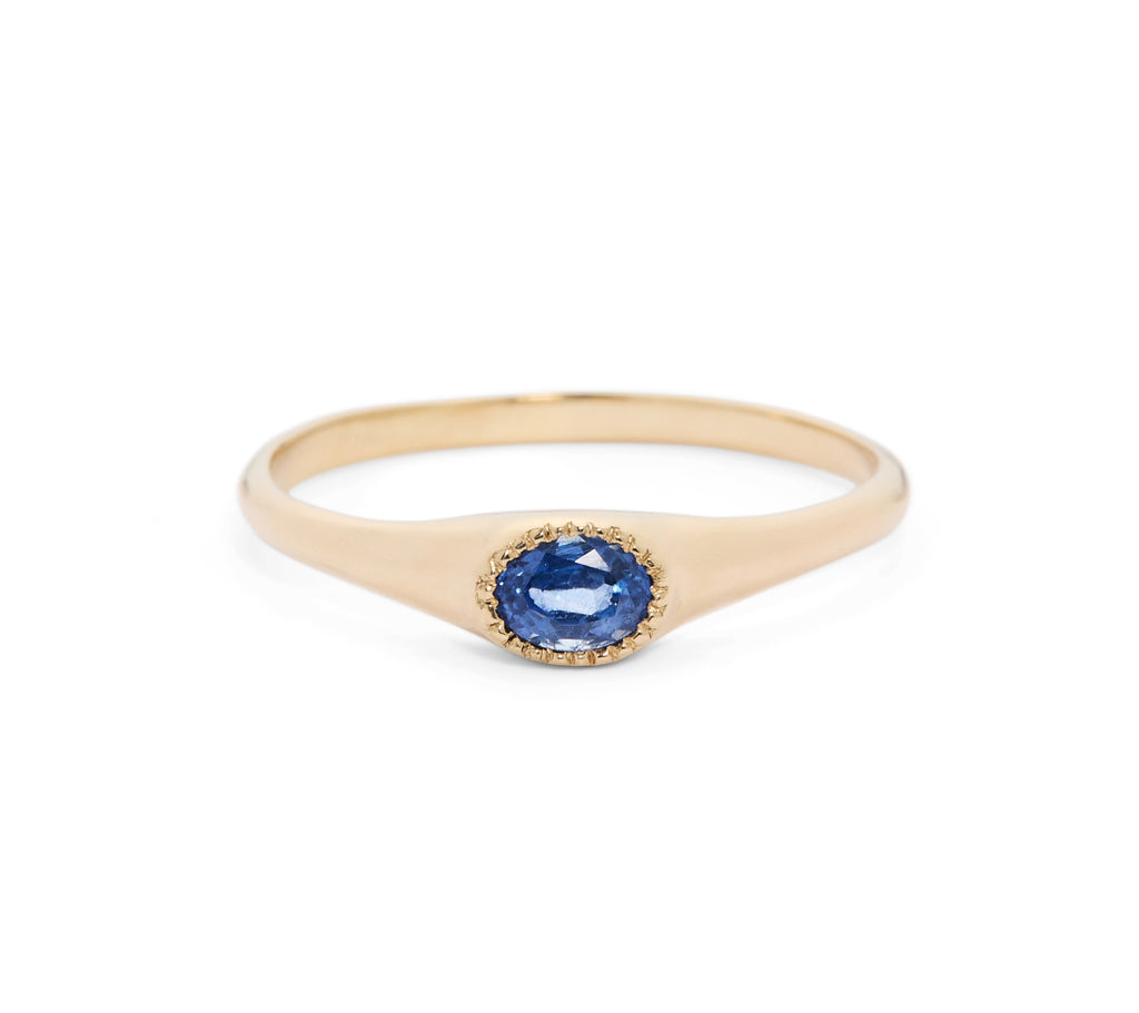 Galene Ring, Blue Sapphire