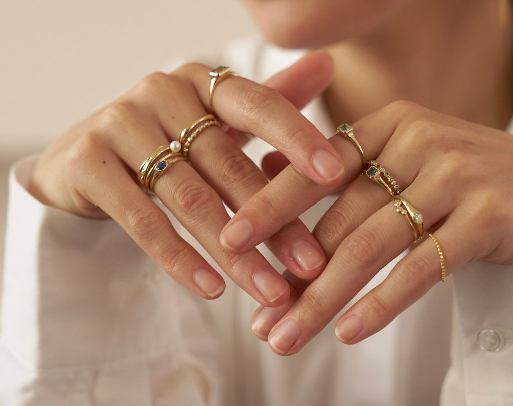 Galene Ring, Blue Sapphire