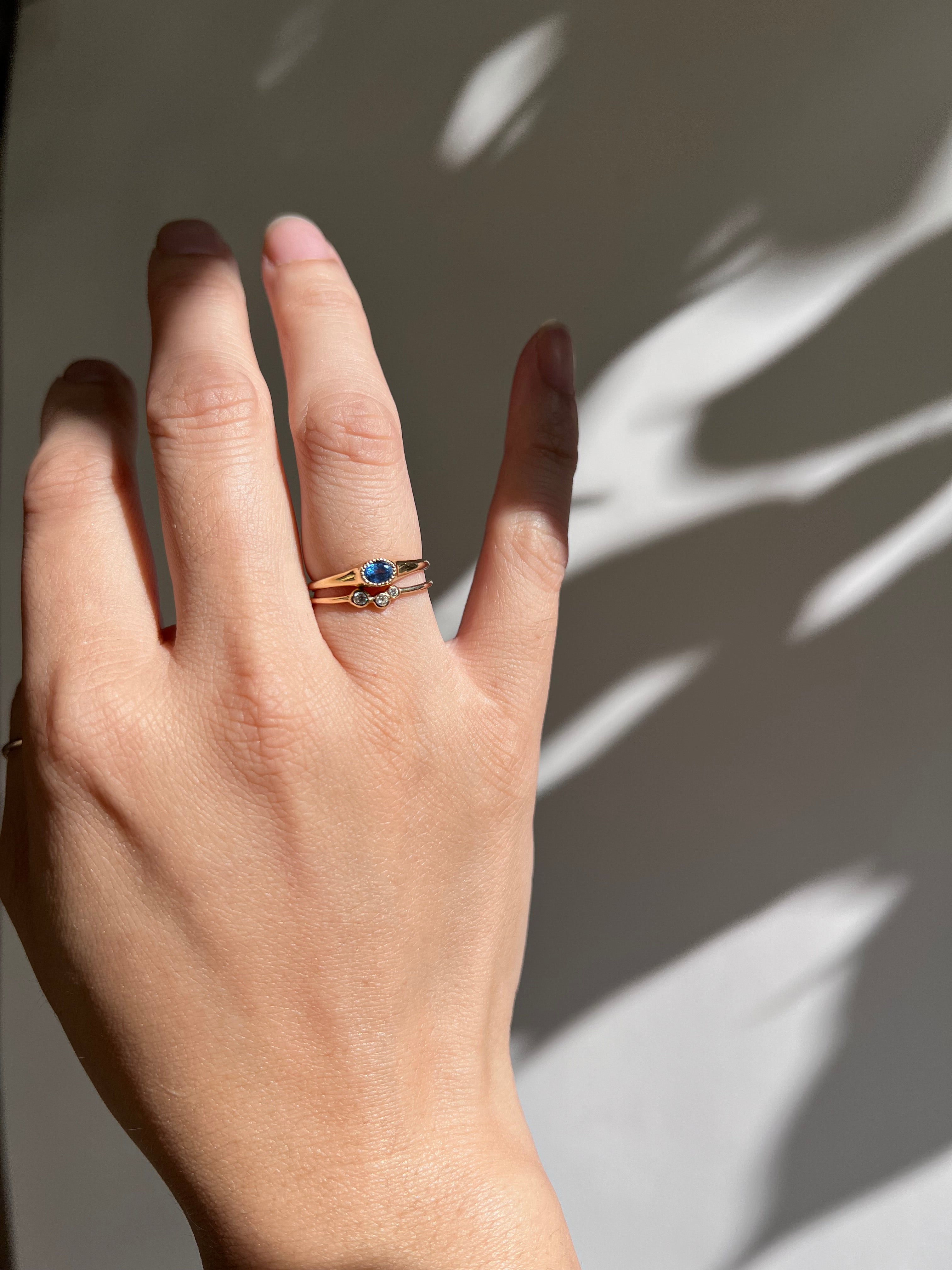 Galene Ring, Blue Sapphire