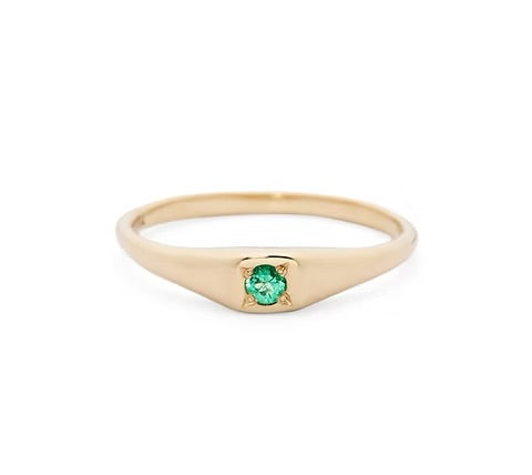 Little Signet Ring, Emerald