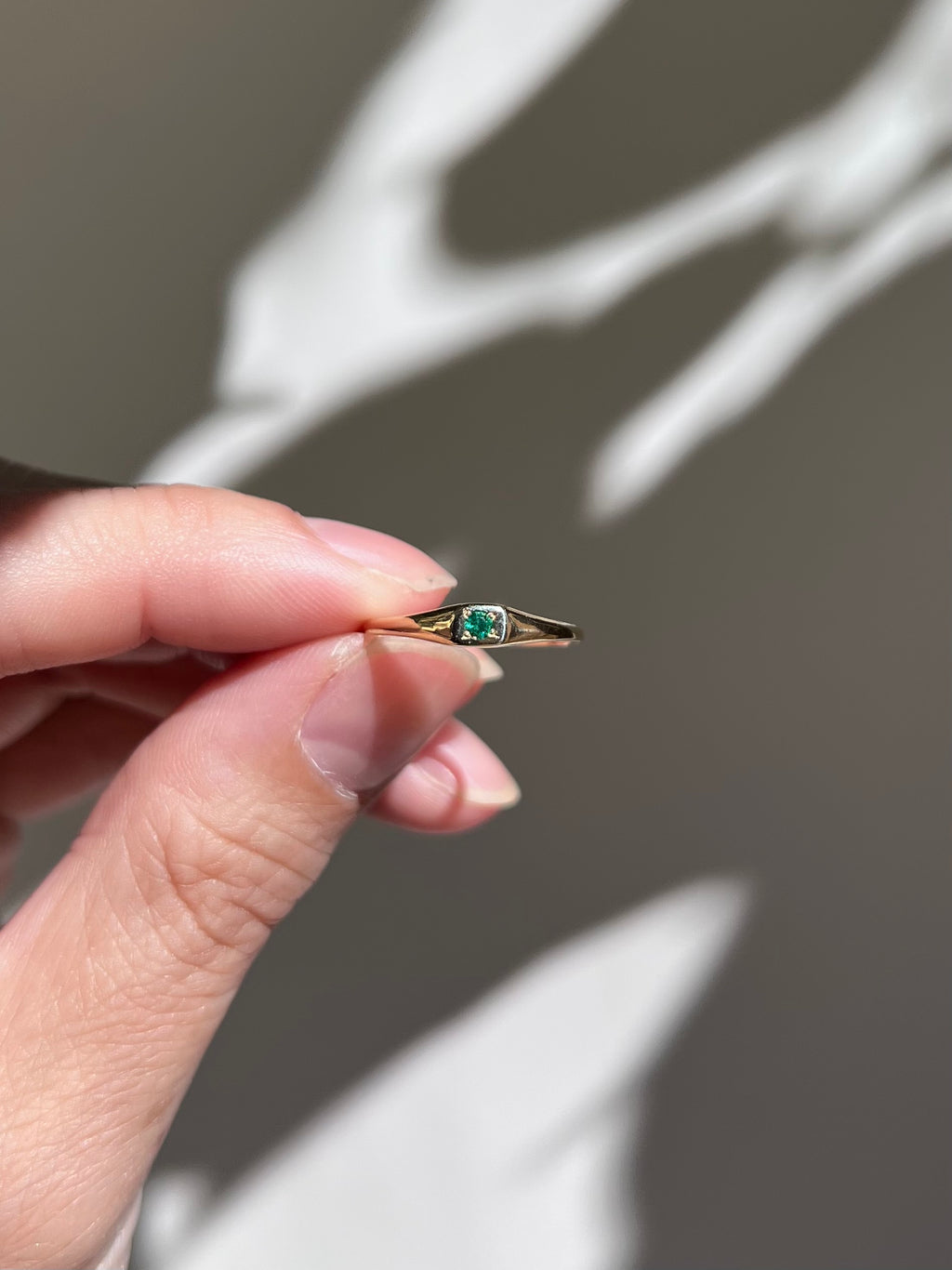 Little Signet Ring, Emerald