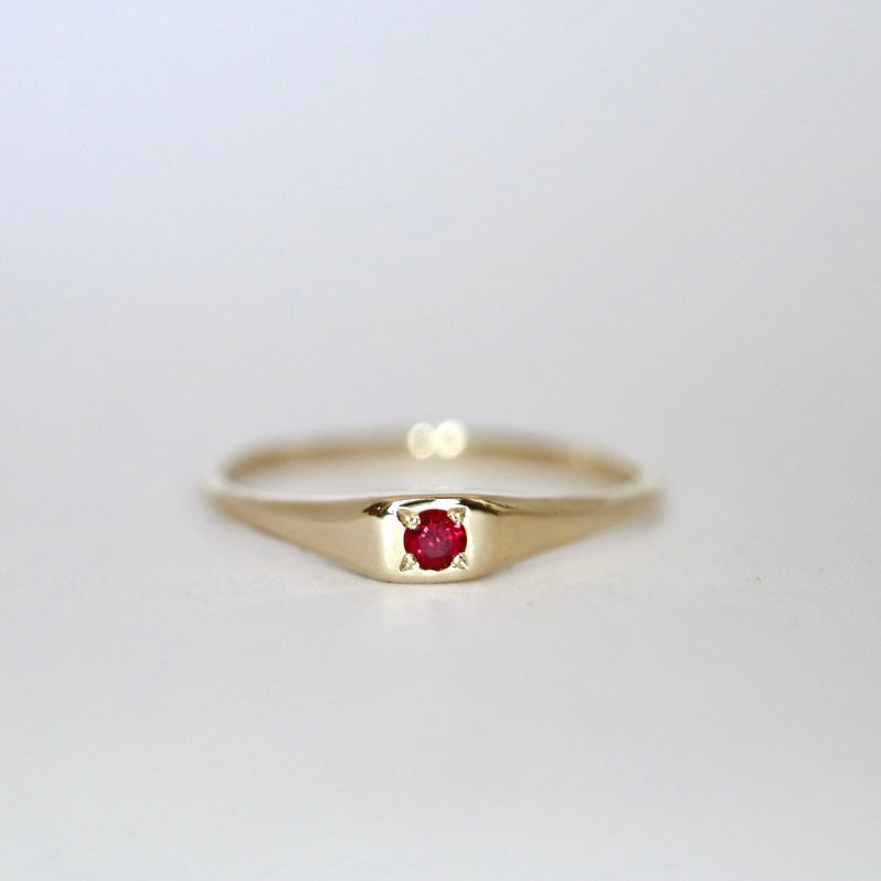 Little Signet Ring, Ruby