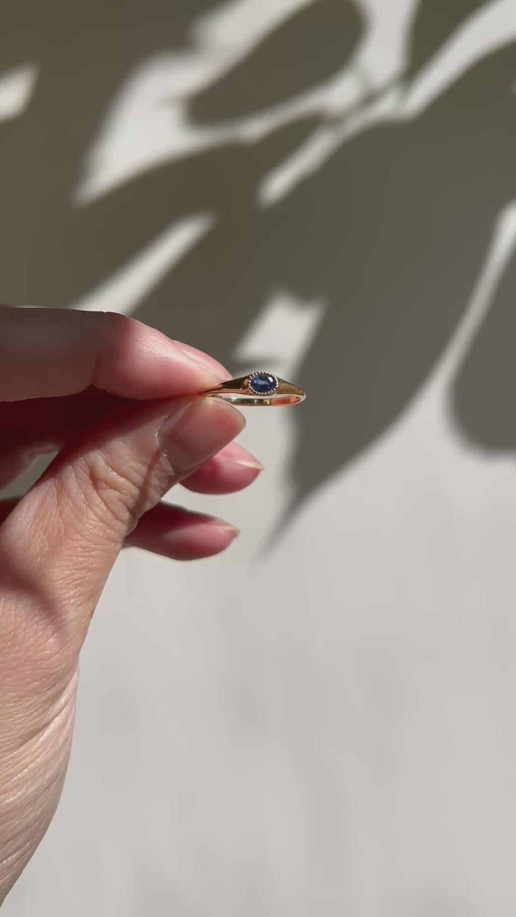 Galene Ring, Blue Sapphire